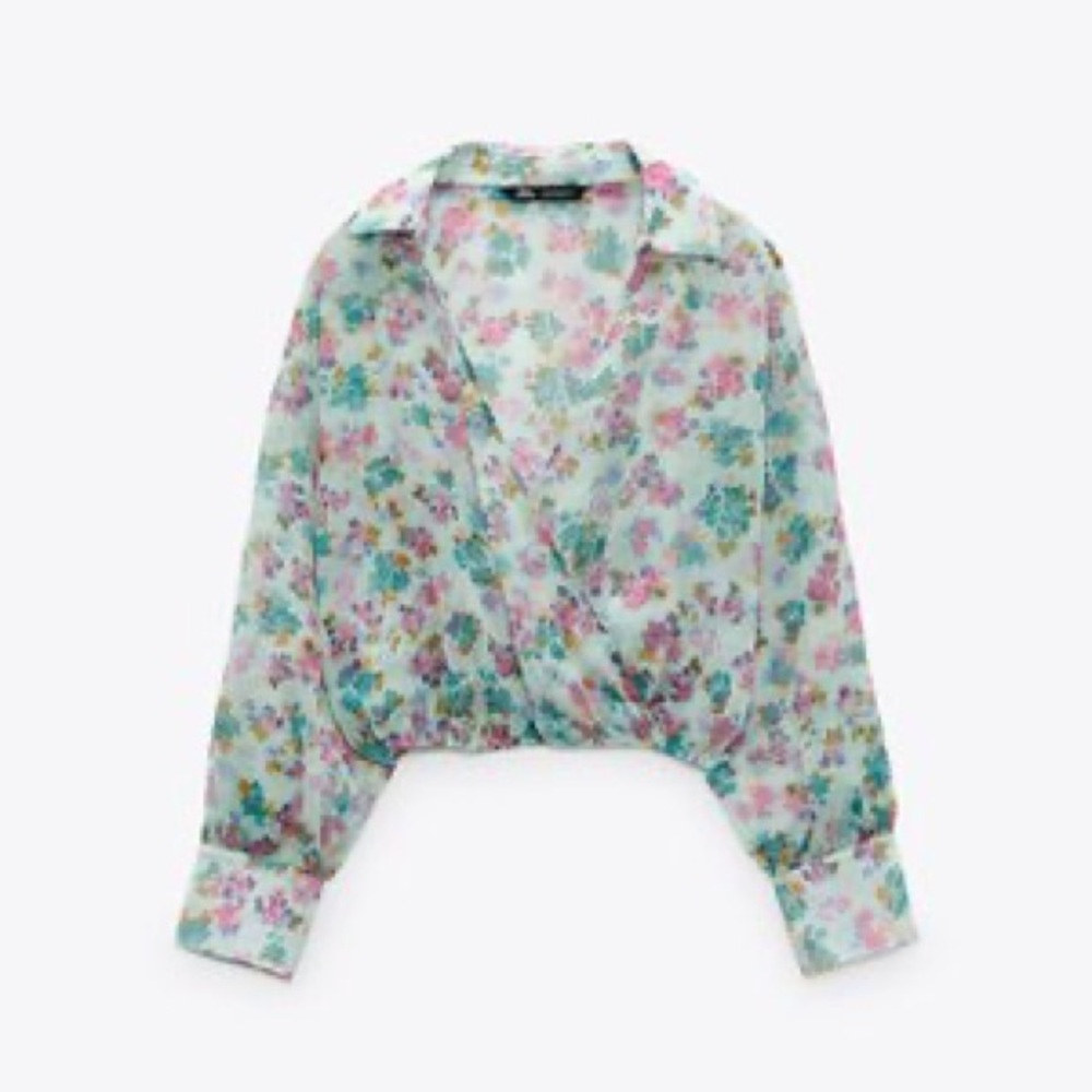 NWOT ZARA FLORAL TOP